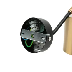 Industrie Lampen|Küchenlampen*Easylight Wandleuchte Messing Schwarz verstellbar E27 Industrial