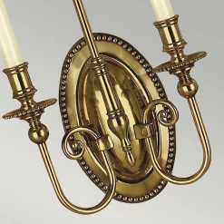 Wandleuchten|Stofflampen*Elstead Wandleuchte Messing Stoff Barock Design CAMI