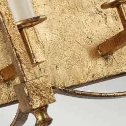 Wandleuchten|Flurlampen*Elstead Wandleuchte Metall E14 36,1 cm hoch in Antikgold ZENOR