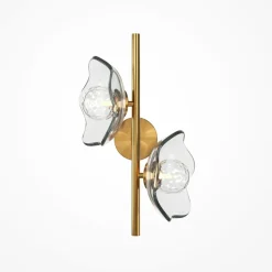 Wandleuchten|Flurlampen*Maytoni Wandleuchte Metall Glas 45 cm hoch in Messing G9 Modern