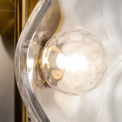 Wandleuchten|Flurlampen*Maytoni Wandleuchte Metall Glas 45 cm hoch in Messing G9 Modern