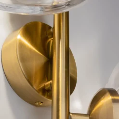 Wandleuchten|Flurlampen*Maytoni Wandleuchte Metall Glas 45 cm hoch in Messing G9 Modern