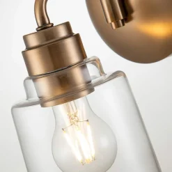 Glaslampen|Metall Lampen*Elstead Wandleuchte Metall Glas H: 24,3 cm Vintage ASTANA