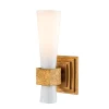 Elstead Wandleuchte Metall Glas H: 35,6 cm in Gold Antik Weiß< Wandleuchten|Flurlampen