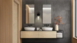 Searchlight Wandleuchte Metall Glasschirm G9 IP44 B:10 cm Schwarz< Metall Lampen|Glaslampen