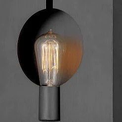 Elstead Wandleuchte Metall Graphit H: 26,6 cm klein E27 eckig Modern< Wandleuchten|Flurlampen