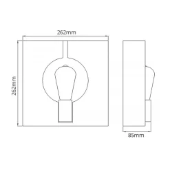 Elstead Wandleuchte Metall Graphit H: 26,6 cm klein E27 eckig Modern< Wandleuchten|Flurlampen
