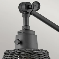 Elstead Wandleuchte Metall Rattan E27 verstellbar Schwarz vielseitig< Wandleuchten|Wohnzimmerlampen