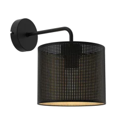 Luminex Wandleuchte Metall Schwarz Gold T:26 cm dekorativ Loft< Wandleuchten|Schlafzimmer Lampen