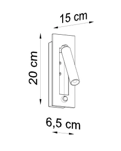Sollux Wandleuchte Metall Schwarz verstellbar H: 20 cm G9 Lesen< Wandleuchten|Flurlampen