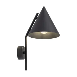 TK Lighting Wandleuchte Metall Schwarz H: 38 cm E27 Retro Design< Wandleuchten|Küchenlampen