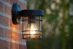 Außenwandleuchten|Metall Lampen* Wandleuchte Metall Schwarz IP23 E27 Haus Haustür Garten