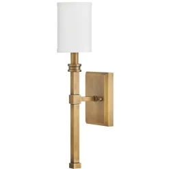 Elstead Wandleuchte Metall Stoff H: 45,6 cm Jugendstil E14< Wandleuchten|Rustikale Lampen