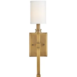 Elstead Wandleuchte Metall Stoff H: 45,6 cm Jugendstil E14< Wandleuchten|Rustikale Lampen