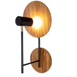 Elstead Wandleuchte Metall Teak Holz Furnier GU10 50 cm hoch< Wohnzimmerlampen|Schlafzimmer Lampen