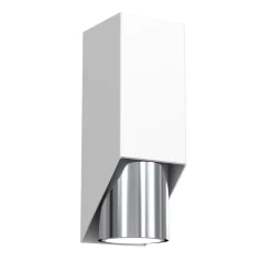 Luminex Wandleuchte Metall Weiß Chrom GU10 stilvoll akzentuiert< Wandleuchten|Flurlampen