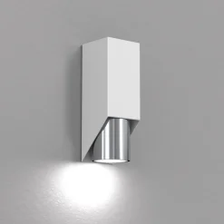 Luminex Wandleuchte Metall Weiß Chrom GU10 stilvoll akzentuiert< Wandleuchten|Flurlampen