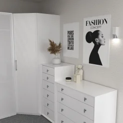 Luminex Wandleuchte Metall Weiß Chrom GU10 stilvoll akzentuiert< Wandleuchten|Flurlampen