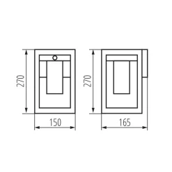 Kanlux Wandleuchte mit Bewegungsmelder IP44 Schwarz Outdoor< Außenwandleuchten|Moderne Lampen