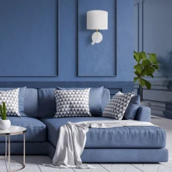 Wandleuchten|Moderne Lampen*TK Lighting Wandleuchte mit Leselampe Schalter Weiß Gold DEMETRIO