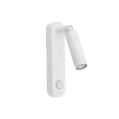 TK Lighting Wandleuchte mit Schalter H: 22 cm schwenkbar Weiß Metall G9< Spots|Flurlampen