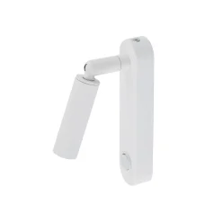 TK Lighting Wandleuchte mit Schalter H: 22 cm schwenkbar Weiß Metall G9< Spots|Flurlampen