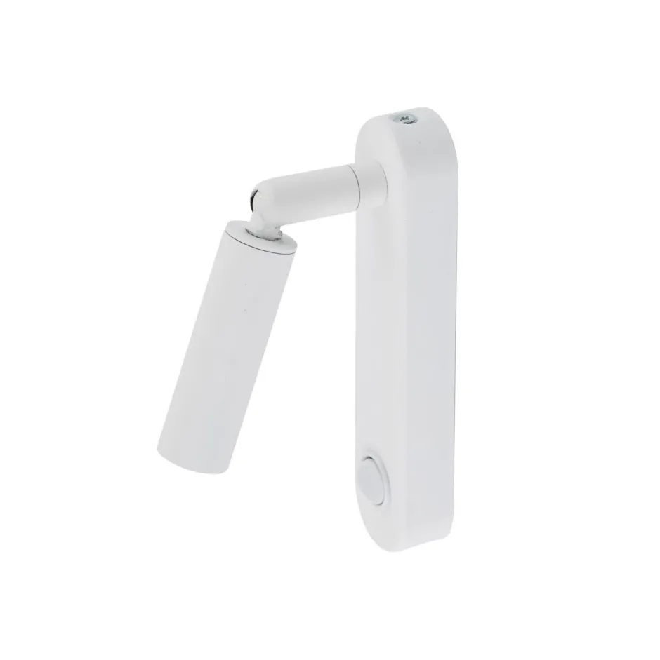 TK Lighting Wandleuchte mit Schalter H: 22 cm schwenkbar Weiß Metall G9< Spots|Flurlampen