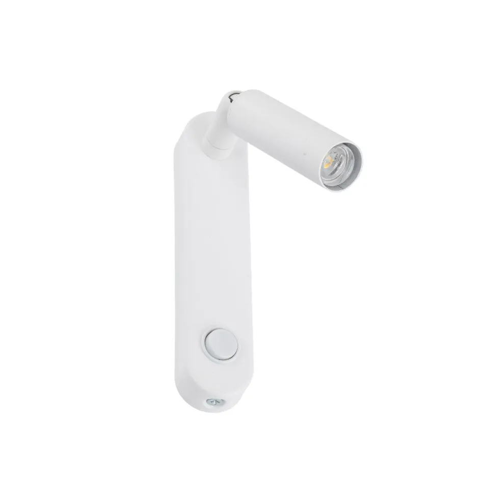 TK Lighting Wandleuchte mit Schalter H: 22 cm schwenkbar Weiß Metall G9< Spots|Flurlampen