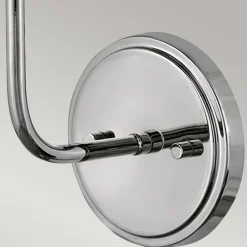 Wandleuchten|Wohnzimmerlampen*Elstead Wandleuchte mit Schalter Metall 40 cm hoch Nickel Weiß