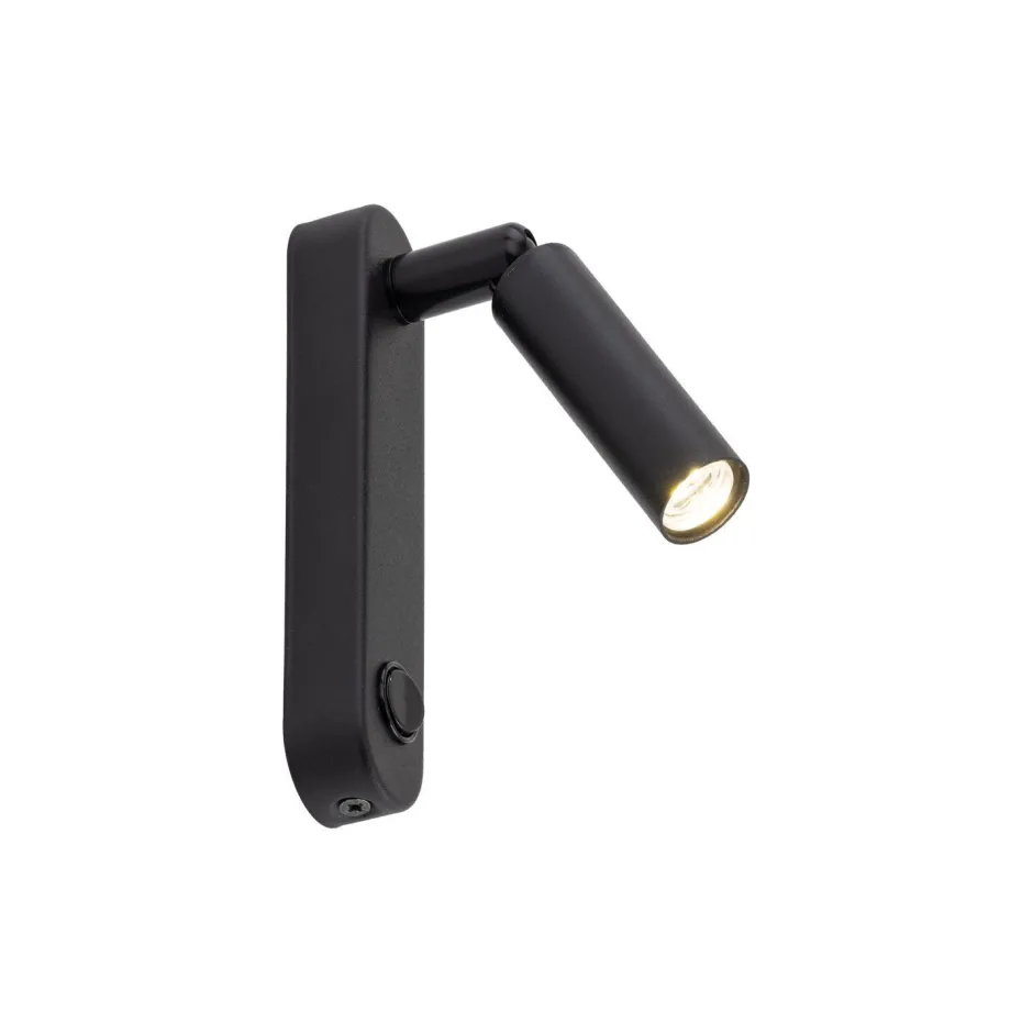 TK Lighting Wandleuchte mit Schalter Metall G9 H: 22cm schwenkbar Schwarz< Spots|Badezimmer Lampe