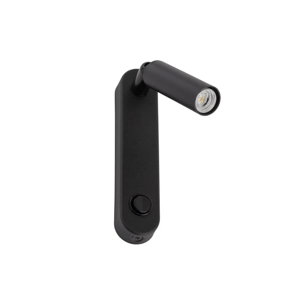 TK Lighting Wandleuchte mit Schalter Metall G9 H: 22cm schwenkbar Schwarz< Spots|Badezimmer Lampe