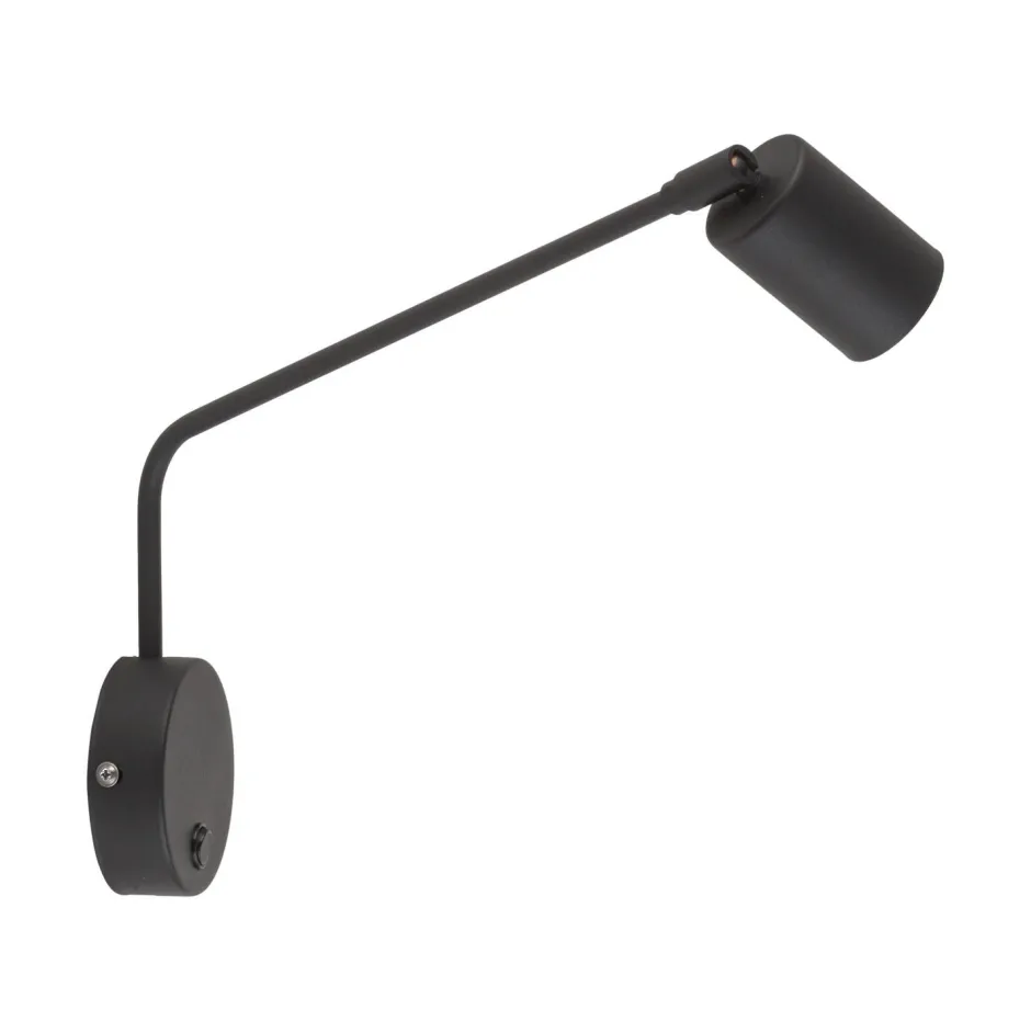 Easylight Wandleuchte mit Schalter Metall verstellbar GU10 Schwarz< Wandleuchten|Küchenlampen