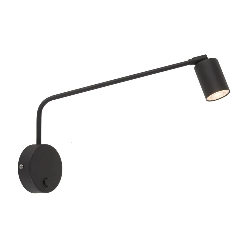 Easylight Wandleuchte mit Schalter Metall verstellbar GU10 Schwarz< Wandleuchten|Küchenlampen