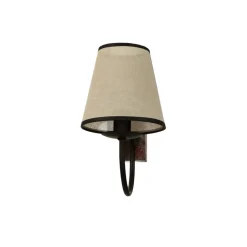 Wandleuchten|Rustikale Lampen*Luminex Wandleuchte mit Schirm Braun Beige Landhausstil