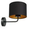 Luminex Wandleuchte Modern Stoff in Schwarz Gold E27< Wandleuchten|Stofflampen