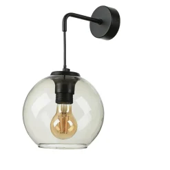 Wandleuchten|Retro Lampen*Nowodvorski Wandleuchte Rauchglas Kugelschirm E27 Pendelarm Schwarz