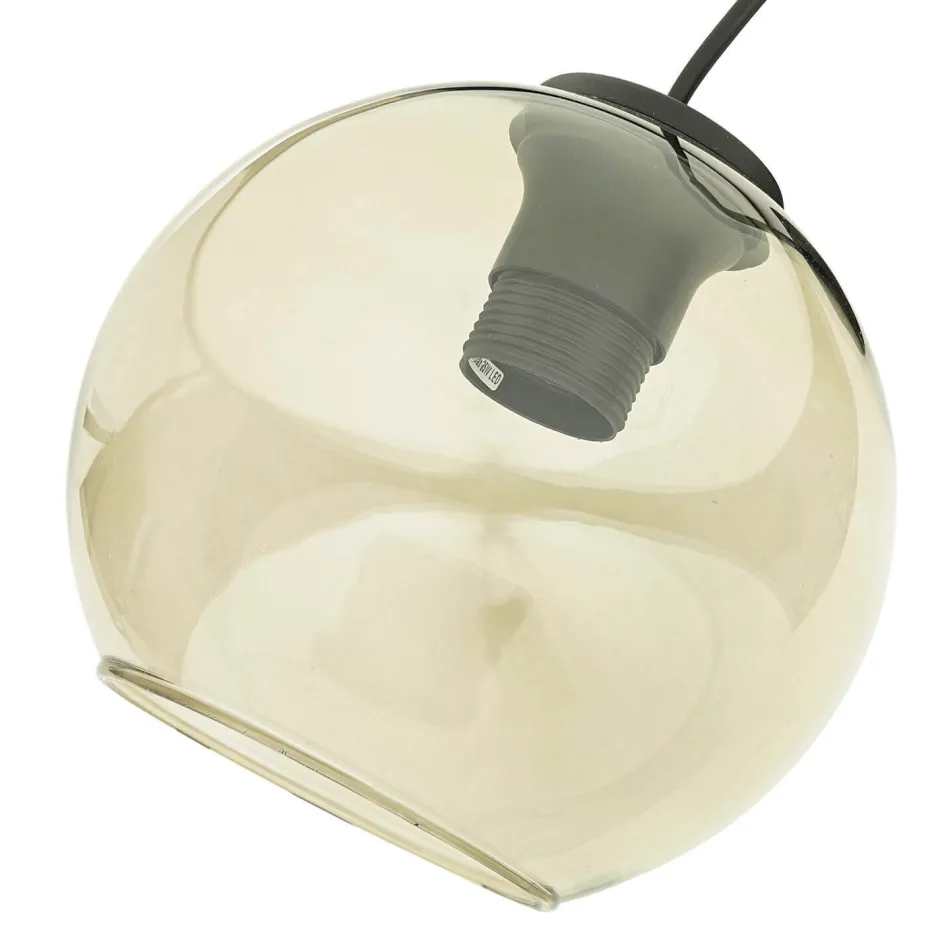 Wandleuchten|Retro Lampen*Nowodvorski Wandleuchte Rauchglas Kugelschirm E27 Pendelarm Schwarz