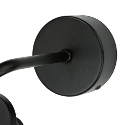 Wandleuchten|Retro Lampen*Nowodvorski Wandleuchte Rauchglas Kugelschirm E27 Pendelarm Schwarz