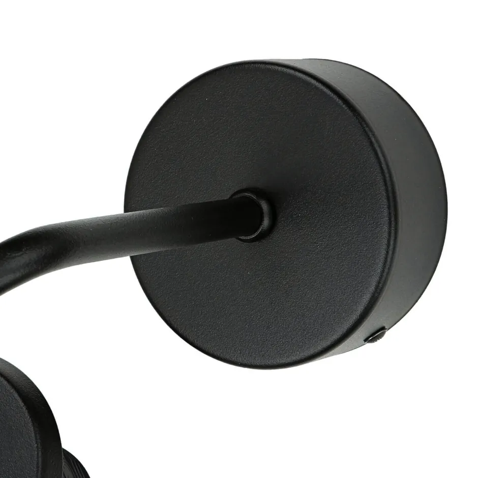 Wandleuchten|Retro Lampen*Nowodvorski Wandleuchte Rauchglas Kugelschirm E27 Pendelarm Schwarz