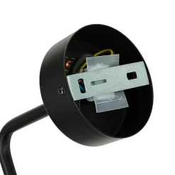 Wandleuchten|Retro Lampen*Nowodvorski Wandleuchte Rauchglas Kugelschirm E27 Pendelarm Schwarz