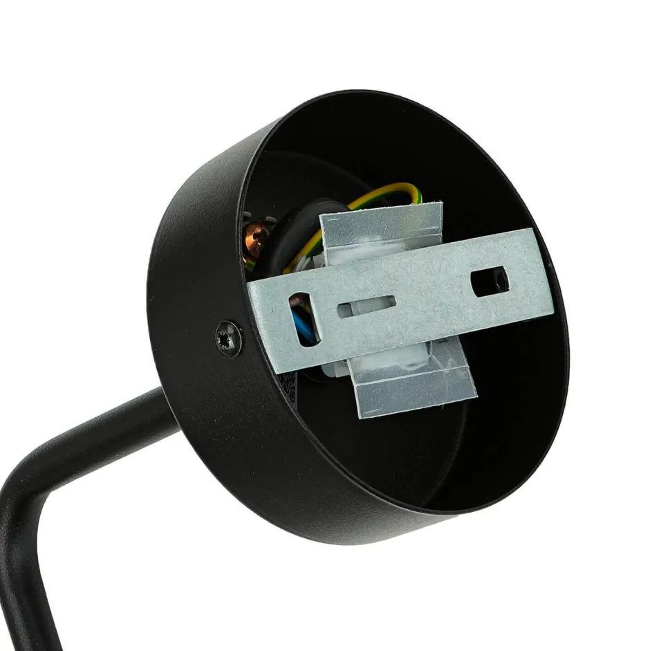 Wandleuchten|Retro Lampen*Nowodvorski Wandleuchte Rauchglas Kugelschirm E27 Pendelarm Schwarz