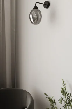 Sollux Wandleuchte Rauchglas Schwarz E27 dekorativ SEGIN< Wandleuchten|Küchenlampen