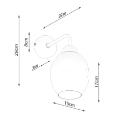 Sollux Wandleuchte Rauchglas Schwarz E27 dekorativ SEGIN< Wandleuchten|Küchenlampen