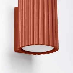 Flurlampen|Wohnzimmerlampen*Sollux Wandleuchte Rot klein H: 10 cm Aluminium GU10 Indoor