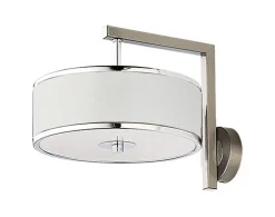 Wandleuchten|Küchenlampen*Jupiter Wandleuchte rund Weiß Chrom LORSAN Flur Wohnzimmer