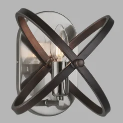 Searchlight Wandleuchte Rustikal B: 23 cm H: 20 cm klein Metall E14< Wandleuchten|Flurlampen