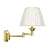 Giovanni Battista Wandleuchte Schlafzimmer Messing Stoff schwenkbar E14< Wandleuchten|Schlafzimmer Lampen