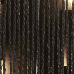 Wandleuchten|Flurlampen*Searchlight Wandleuchte Schwarz 2-flammig E27 Seil Schirm H: 30,5 cm