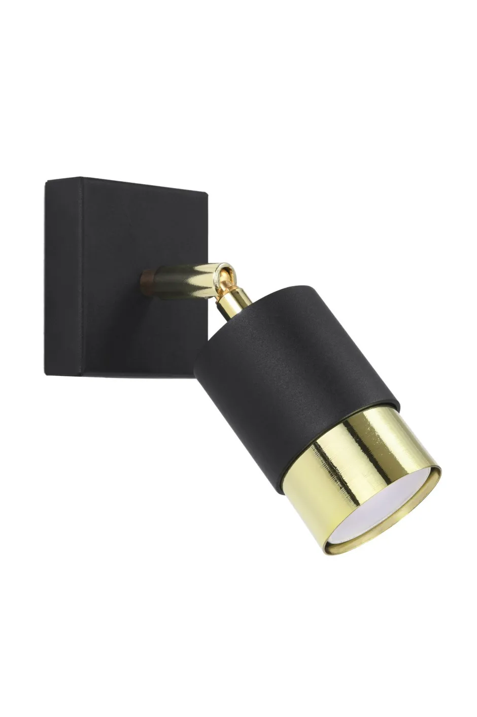 Wohnzimmerlampen|Moderne Lampen*Sollux Wandleuchte Schwarz Gold Metall Modern verstellbar