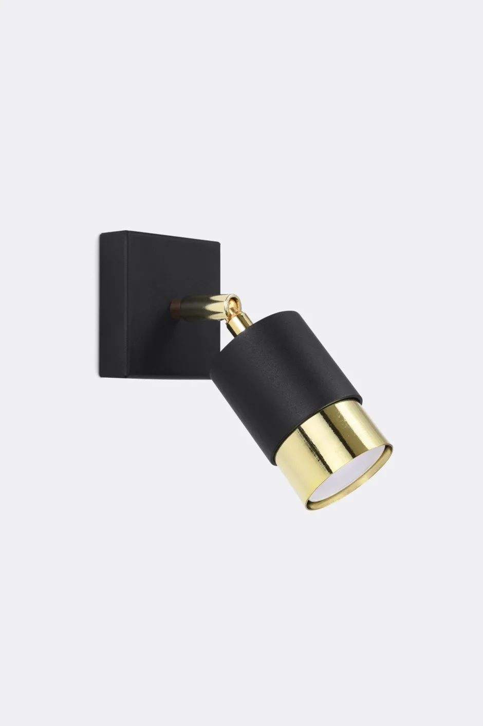 Wohnzimmerlampen|Moderne Lampen*Sollux Wandleuchte Schwarz Gold Metall Modern verstellbar